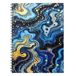 Cuaderno Remolinos Vibrantes de Azul y Oro 6
