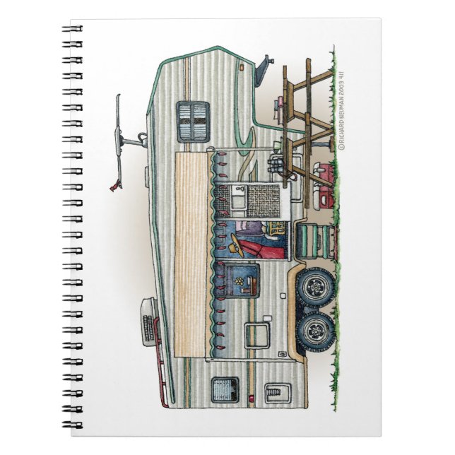 Cuaderno Remolque lindo del viaje del campista de la quinta (Frente)