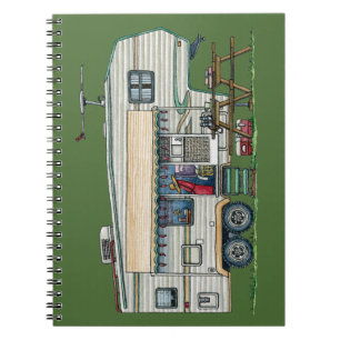 Cuaderno Remolque lindo del viaje del campista de la quinta