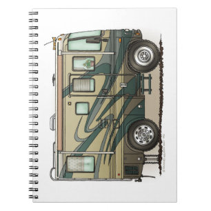 Cuaderno Remolque lindo del viaje del campista de la quinta