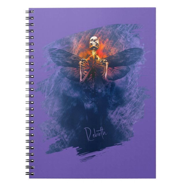 Cuaderno Renacimiento. Esqueleto con alas levantándose (Frente)
