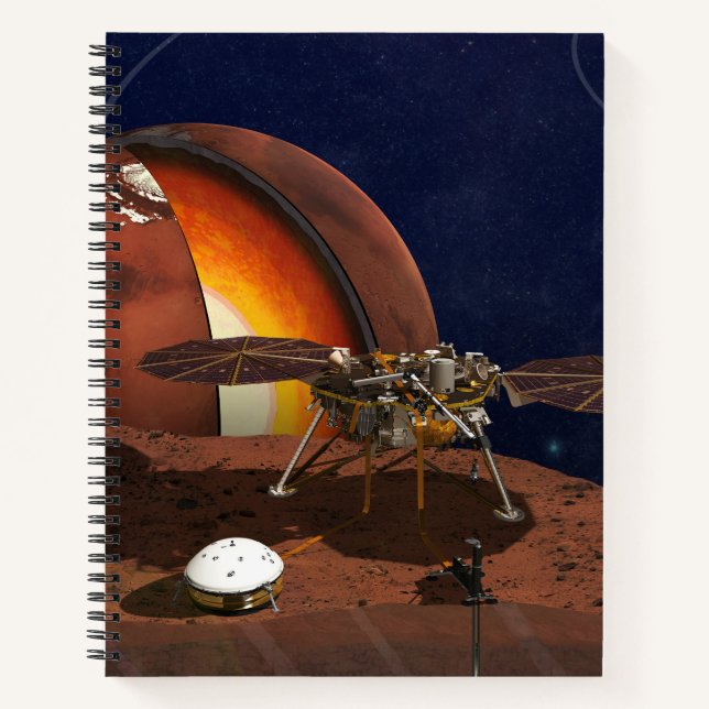Cuaderno Rendición artística de The Insight Lander. (Anverso)