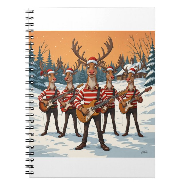 Cuaderno “Renes tocando la guitarra para Navidad” trae un  (Frente)
