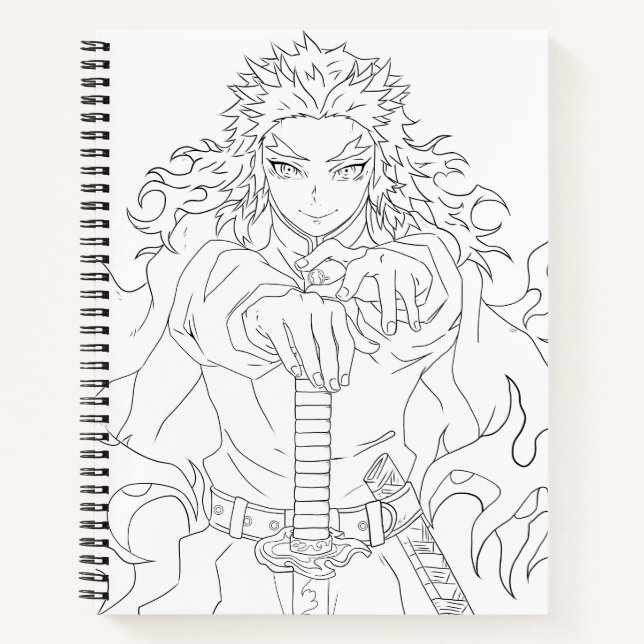Cuaderno Rengoku inspired manga style (Anverso)