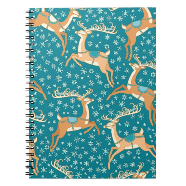Cuaderno Reno navidad: Vintage Seamless Pattern. (Frente)