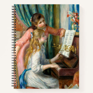 Cuaderno Renoir Dos Niñas en el Piano Imprimir Música Arte