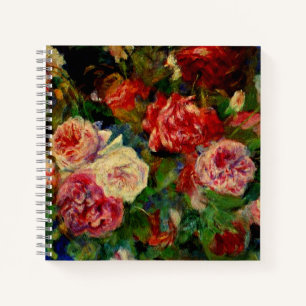 Cuaderno Renoir - Rosas, pintura famosa,