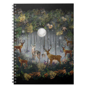 Cuaderno Renos Adorables De Noche