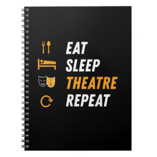 Cuaderno Repetición de Actriz de sueño de comer - Gráfica m
