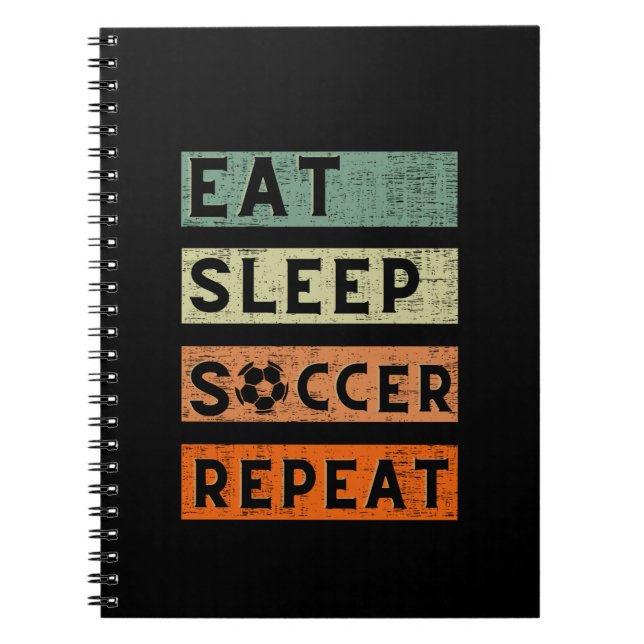 Cuaderno Repetición de Eat Sleep Soccer (Frente)