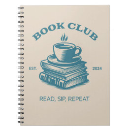 Cuaderno Repetición de edición de libros y café del club de