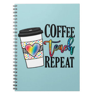 Cuaderno Repetición de Teach de Café - Vida Divertida Del P