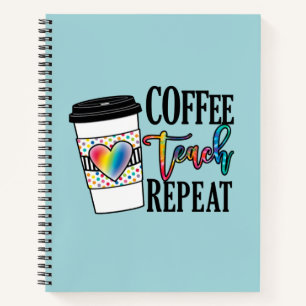 Cuaderno Repetición de Teach de Café - Vida Divertida Del P