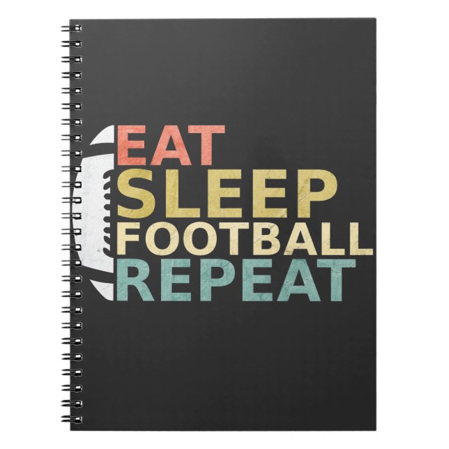 Cuaderno Repetición del fútbol de sueño de los amantes del  (Frente)