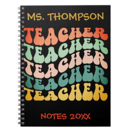 Cuaderno Repetidor de la tipografía de onda vetusta retro