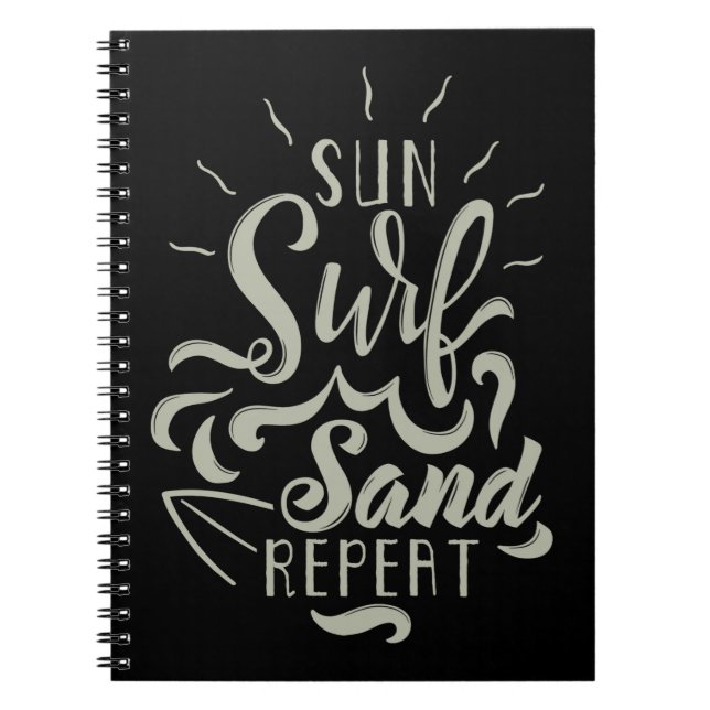 Cuaderno Repetir la arena de Sun Surf (Frente)