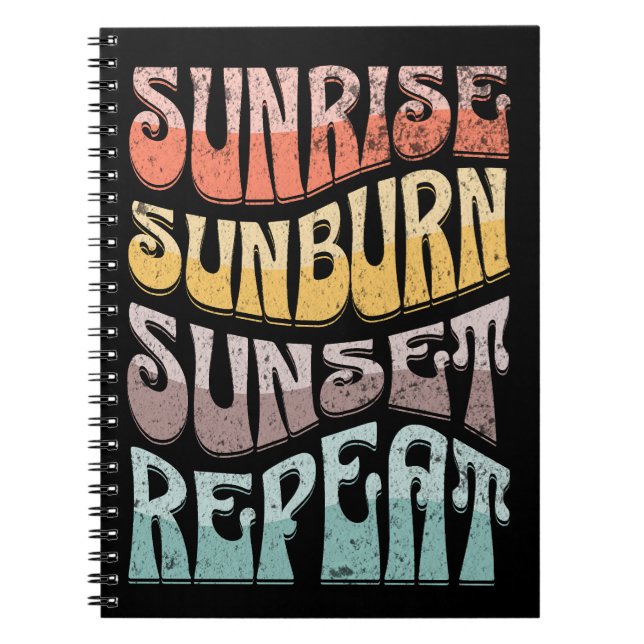 Cuaderno Repetir Sunrise Sunburn Sunset (Frente)