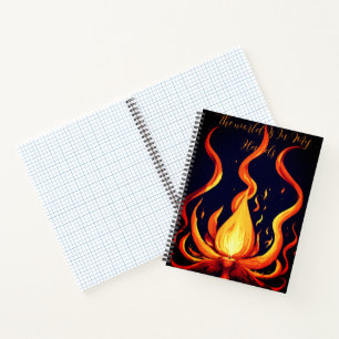 Cuaderno "Representación artística de 4K del vector de llam