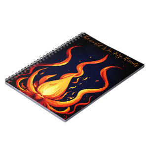 Cuaderno "Representación artística de 4K del vector de llam