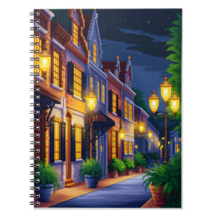 Cuaderno Representación artística de una calle serena de la