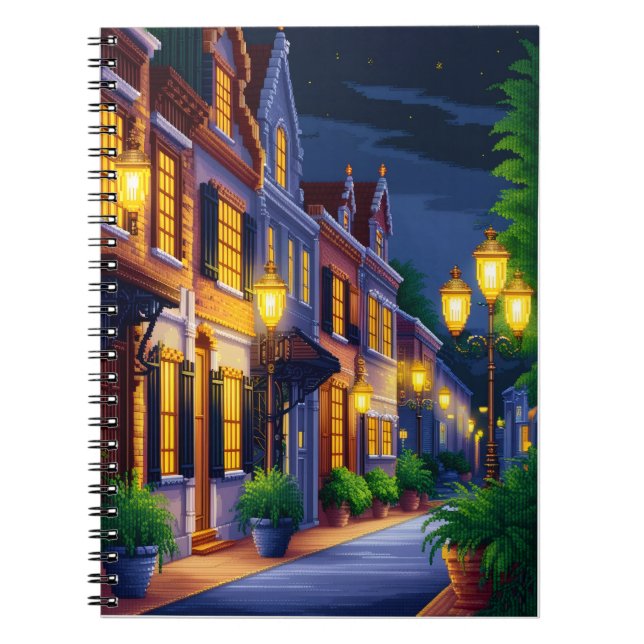 Cuaderno Representación artística de una calle serena de la (Frente)