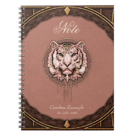 Cuaderno Representación cautivadora y artística de un tigre