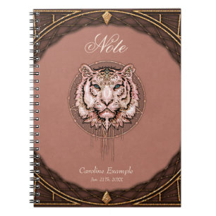 Cuaderno Representación cautivadora y artística de un tigre