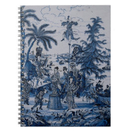 Cuaderno Repro Chinoiserie Delft Blue and White Tile