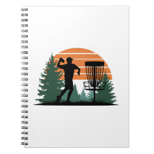 Cuaderno Reproducción de disco de golf retro vintage