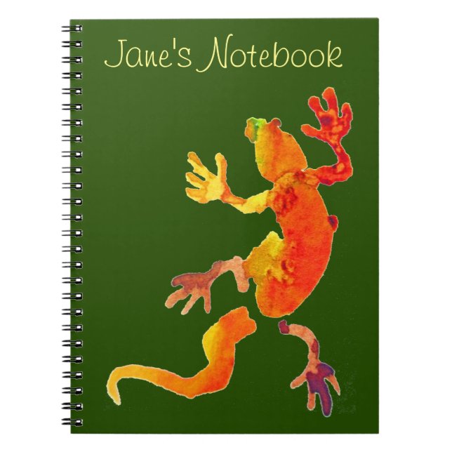Cuaderno Reptil de lagarto de gecko salvaje (Frente)