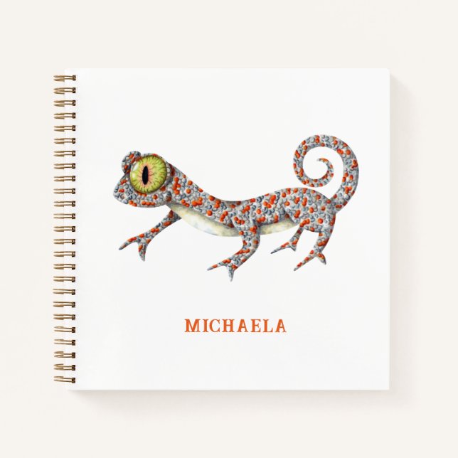 Cuaderno Reptil Gecko minimalista (Anverso)