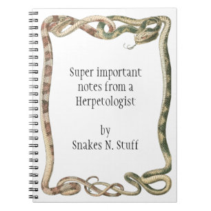 Cuaderno Reptiles Antiguos, Serpientes o Víboras Entrelazad