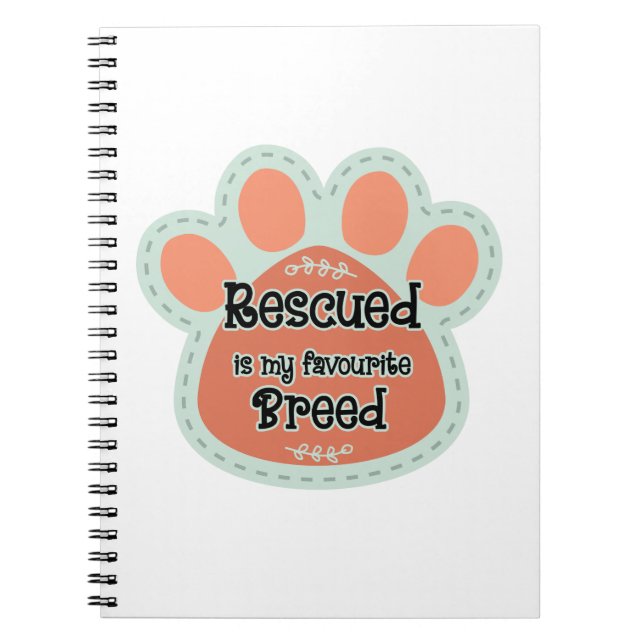 Cuaderno Rescatado Es La Raza De Mi Perro Huella (Frente)