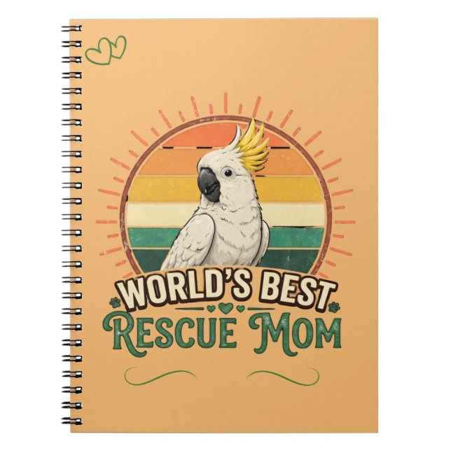 Cuaderno Rescate de cacatúa Mamá pájaro (Frente)