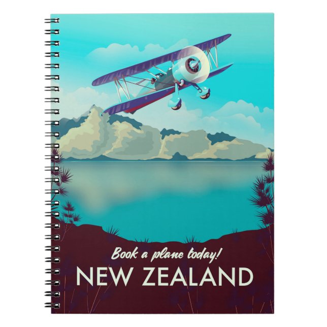 Cuaderno ¡Reserve hoy mismo un avión! Nueva Zelanda (Frente)
