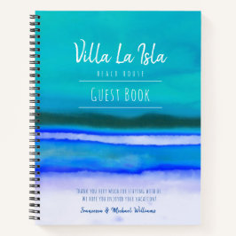 Cuaderno Reserve Vacaciones Rental Beach House Ocean Blue