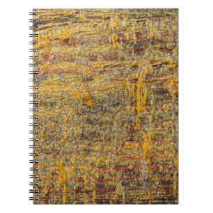 Cuaderno Resina de árbol dorada sobre madera rústica