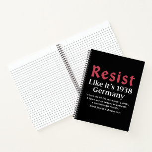 Cuaderno Resist Like It's 1938 Alemania