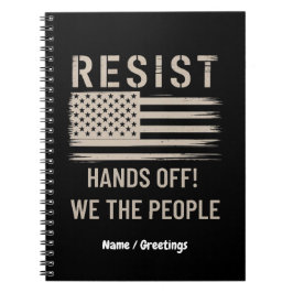 Cuaderno Resista a la camiseta de protesta de Trump