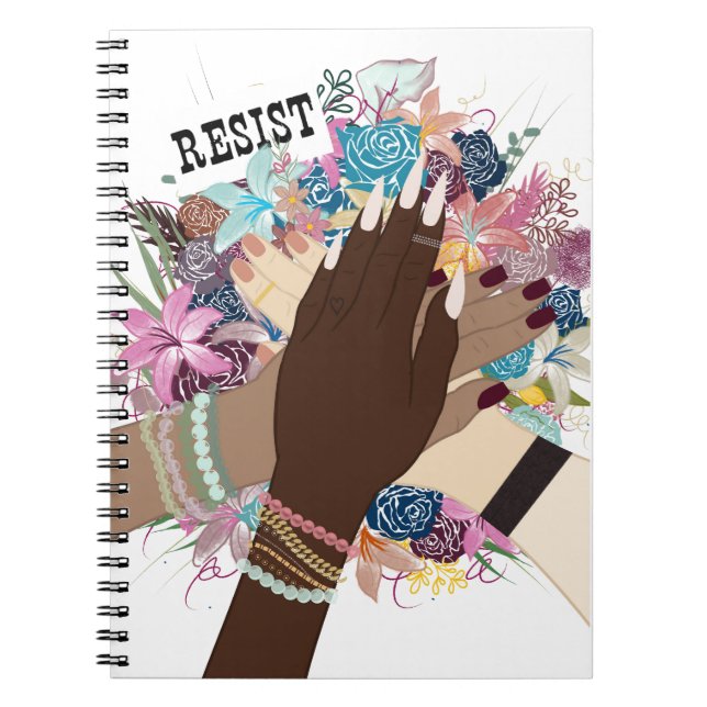 Cuaderno Resistir juntos - Floral Feminist Activism Art (Frente)