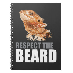 Cuaderno Respete el dragón barbudo divertido de la barba