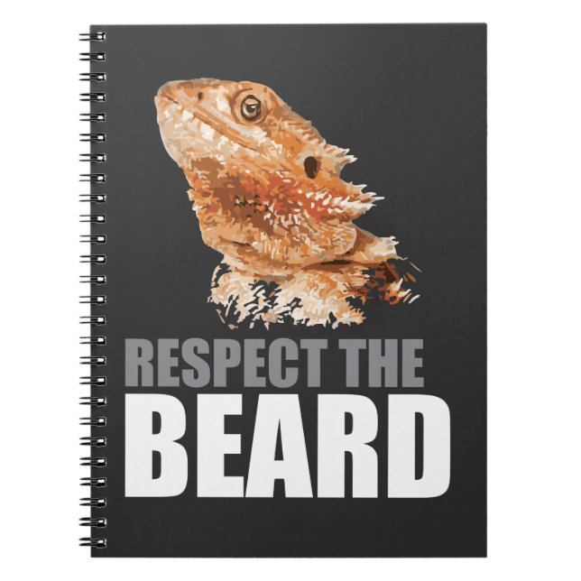 Cuaderno Respete el dragón barbudo divertido de la barba (Frente)