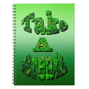 Cuaderno Respira, Escrito En Verde,