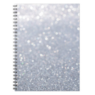 Cuaderno resplandeciente fondo abstracto del purpurina plat