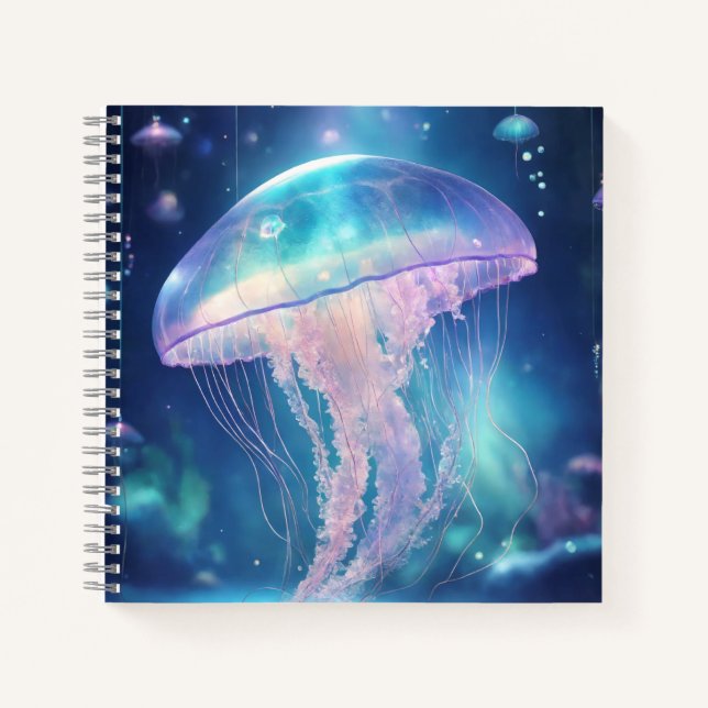 Cuaderno Resplandor de Medusa Neon Fluorescente  (Anverso)