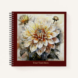 Cuaderno Resplandor Dorado: Acuarela Dahlia pinnata II 