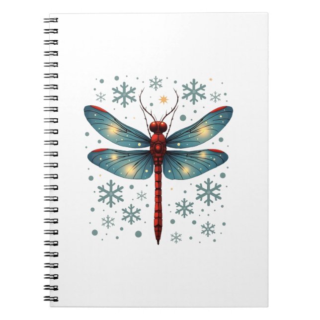 Cuaderno Resplandor festivo de libélula (Frente)