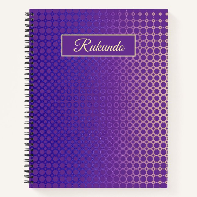 Cuaderno Resplandor Geométrico: Tecnología de Índigo a Viol (Anverso)
