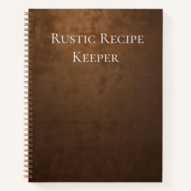 Cuaderno Responsable Rústico de Recetas (Anverso)