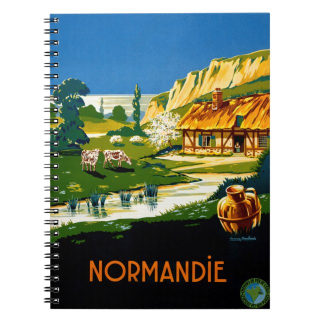 Cuaderno Restauración de la Poster de Viajes Normandía Vint (Frente)